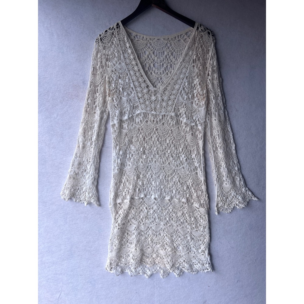 Boho Crochet Layering Dress Fairy Whimsigoth Festival Western Cowgirl